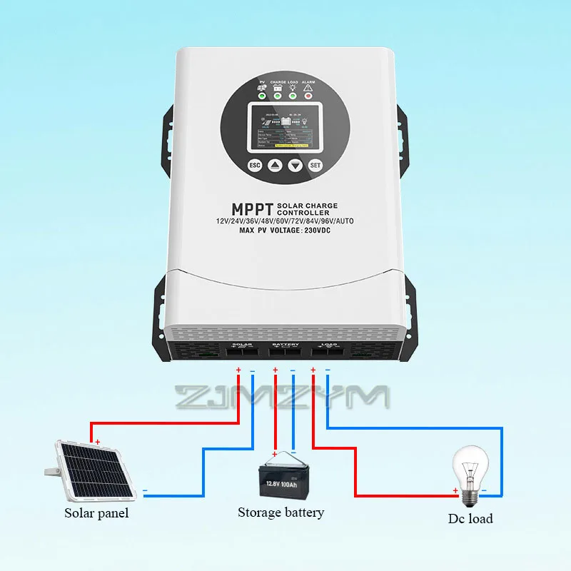 MPPT Solar Controller 40A-120A Solar Panel Solar Charge Regulator 12V-96V Auto PV Max Input 230V Built-in Fan Support Lithium