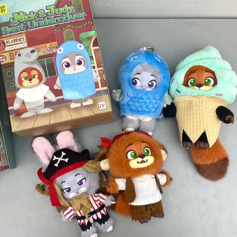 جديد حقيقي Zootopia2 سلسلة Disguiser أفخم صندوق أعمى لطيف جودي صندوق غامض عمل الشكل أنيمي دمية نيك المفاتيح الهدايا #3