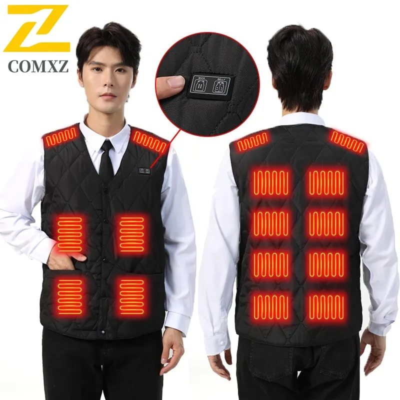 

Мужской умный жилет с подогревом, 16-зонная теплая куртка, функциональная одежда для рыбалки и кемпинга с контролем температуры 캠핑용품