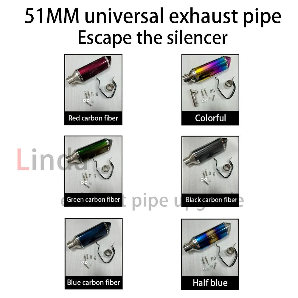 

51mm universal motorcycle exhaust pipe with db killer and AK sticker escape muffler For Honda Yamaha Kawasaki Z650 R1 R3 Z900