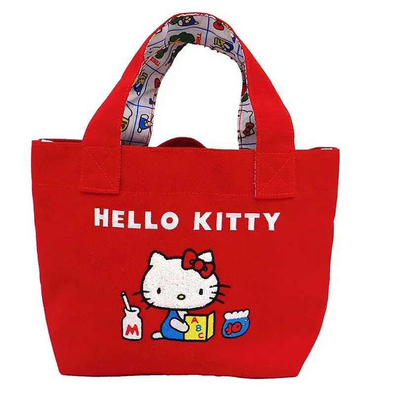 Borsa portaoggetti alla moda Sanrio Hello Kitty in stile retrò con ricamo Anime Cat borsa a una spalla abbinata al portafoglio dei cartoni animati