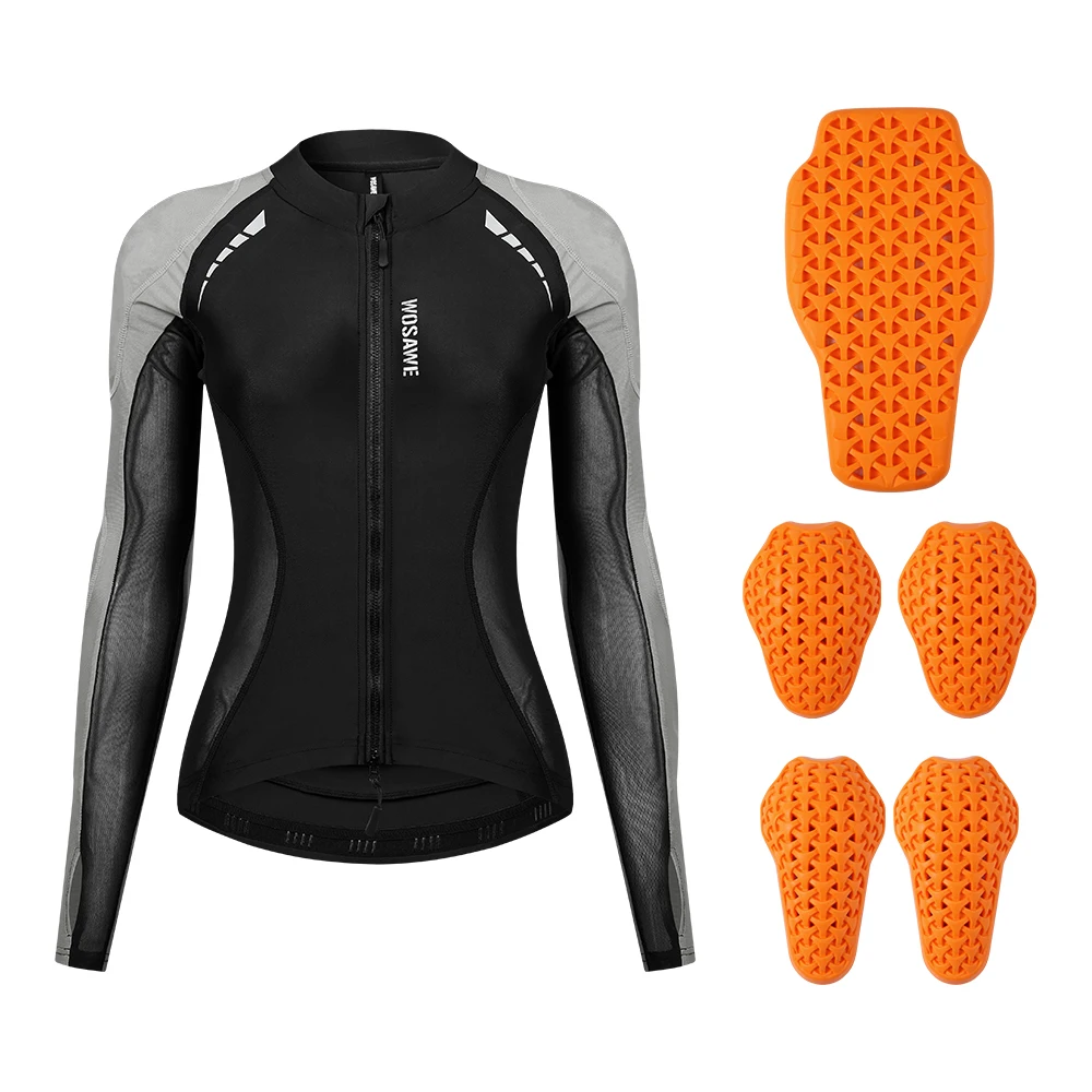 WOSAWE Dames motorfiets zachte beschermende bodyprotector zomer motorjas motorcross racebroek CE goedgekeurd