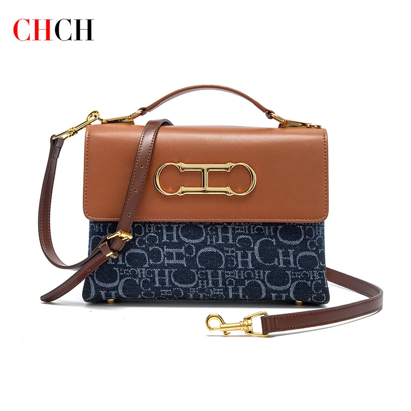 

CHCH Women's Shoulder Bag High Quality New Retro Splicing Handbag for Women's Commuting