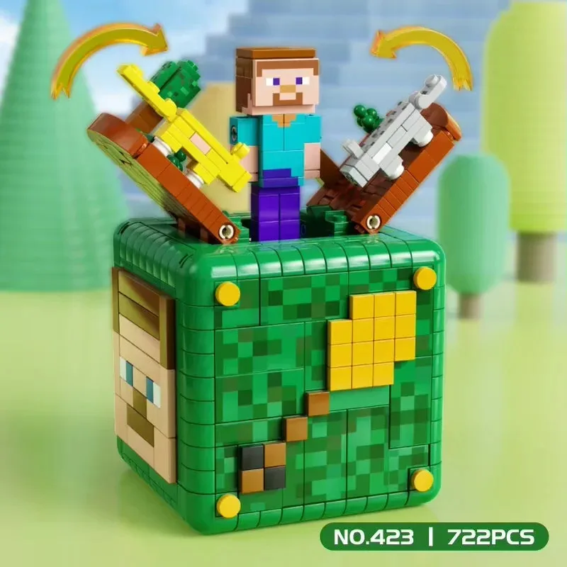 Ensembles de briques compatibles MC My Mini World Series, blocs de construction, boîte de déformation d'orgue de Steve, jouets pour enfants, cadeau d'assemblage