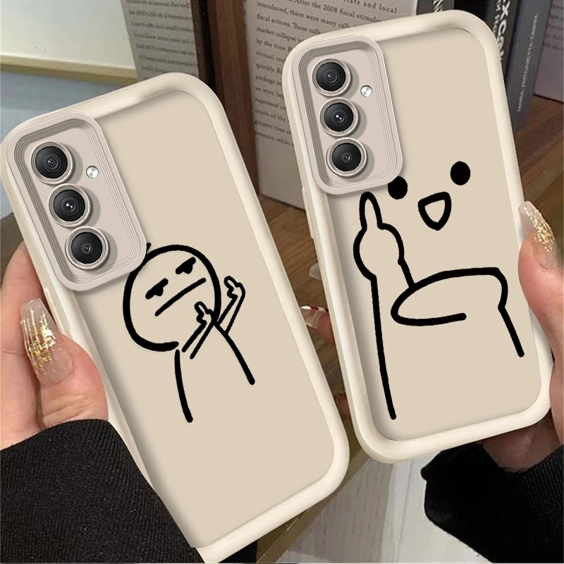 متعة Stickman قضية الهاتف لسامسونج غالاكسي A54 A05 A05S A34 A24 A14 A53 A33 A23 A13 A52 A52S A32 A22 A12 A71 A51 A31 A50 A20 A30