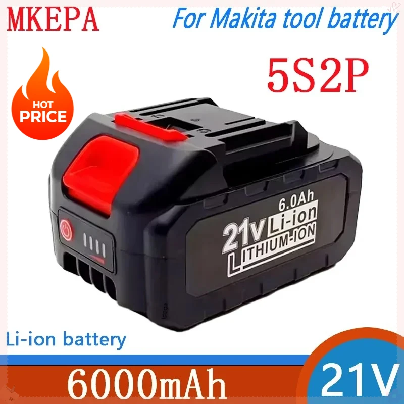 *100% Original New 21V 6000mah Fast Charging Lithium-ion Battery For Electric Tools Suitable For BL1