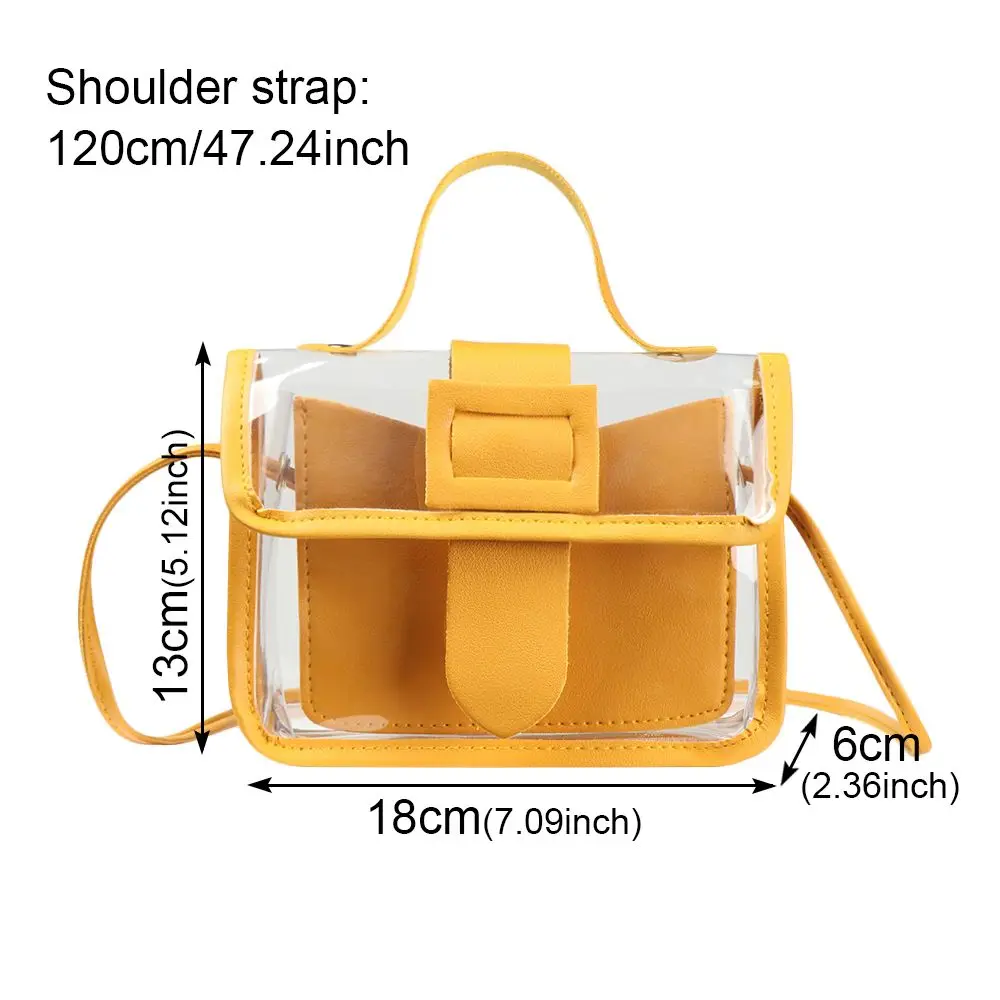 Small Women\'s Small Bag Transparent Jelly Candy Color Square Messager Bag Fashion Clutches PVC Shoulder Bag Crossbody Handbag