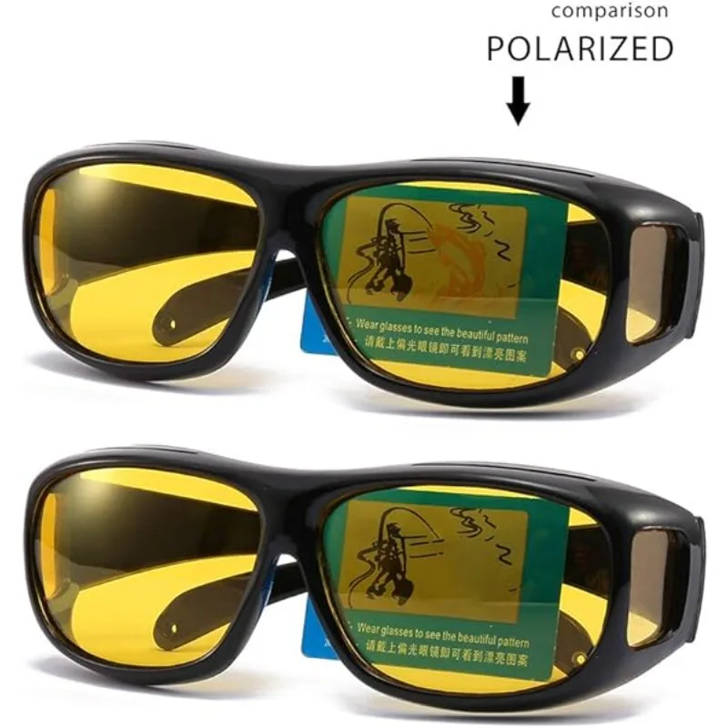 Lunettes de vision nocturne anti-absorbe ouissement pour conducteur, lunettes de soleil  la mode, lunettes de cyclisme, conduite nocturne, lumire amliore, accessoires de voiture