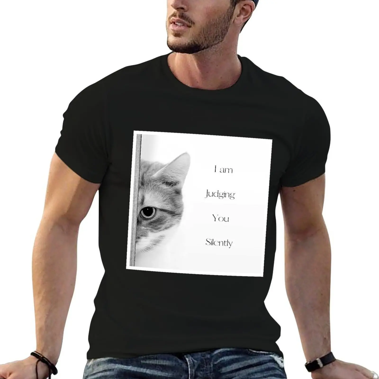 I am judging you silently T-Shirt sweat funny meme t-shirts mens plain t shirts