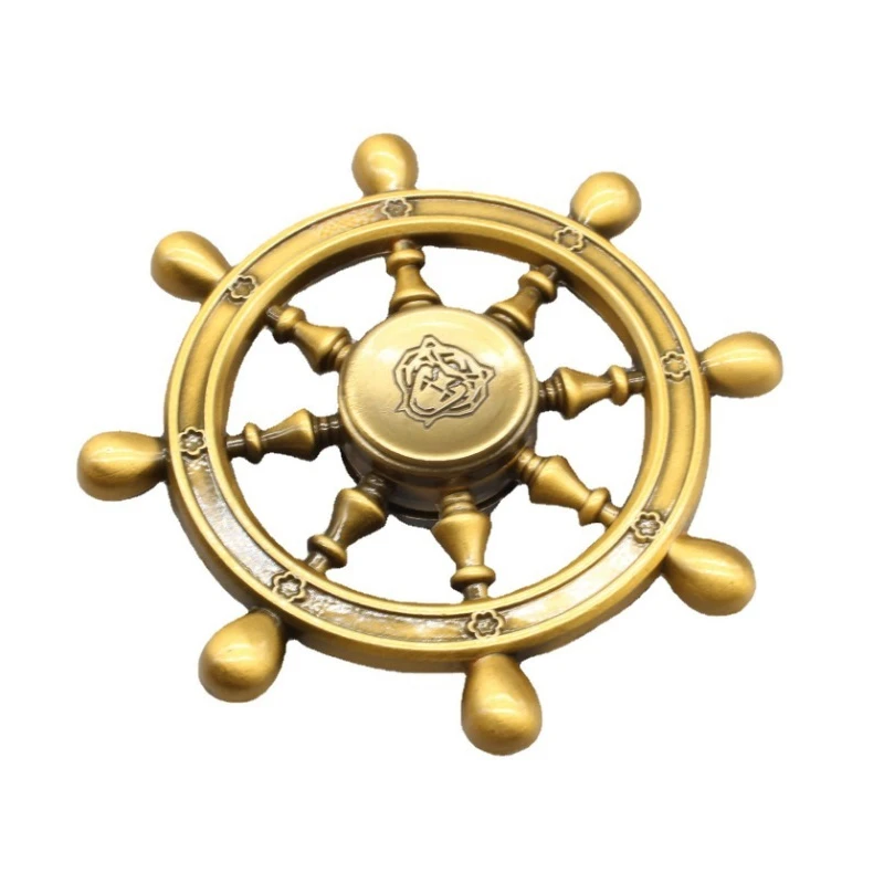 เรือโจรสลัดหางเสือ Mini Fidget Spinner Roller Hand Spinning Top Tip Gyro EDC โลหะบรรเทาความเครียดลดของเล่น Antistresse