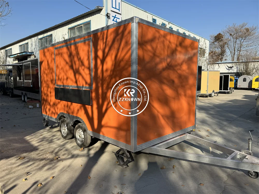 Concession Food Truck Street Pizza Snack Cart With Kitchen Equipments Mobile Food Trailer Street Restaurant Coffee Kiosk