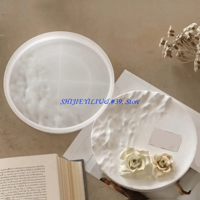 E21F Silicone Mould for Making Irregular Patterned Trays Featuring Authentic Water Waved Designs for Creative Craft