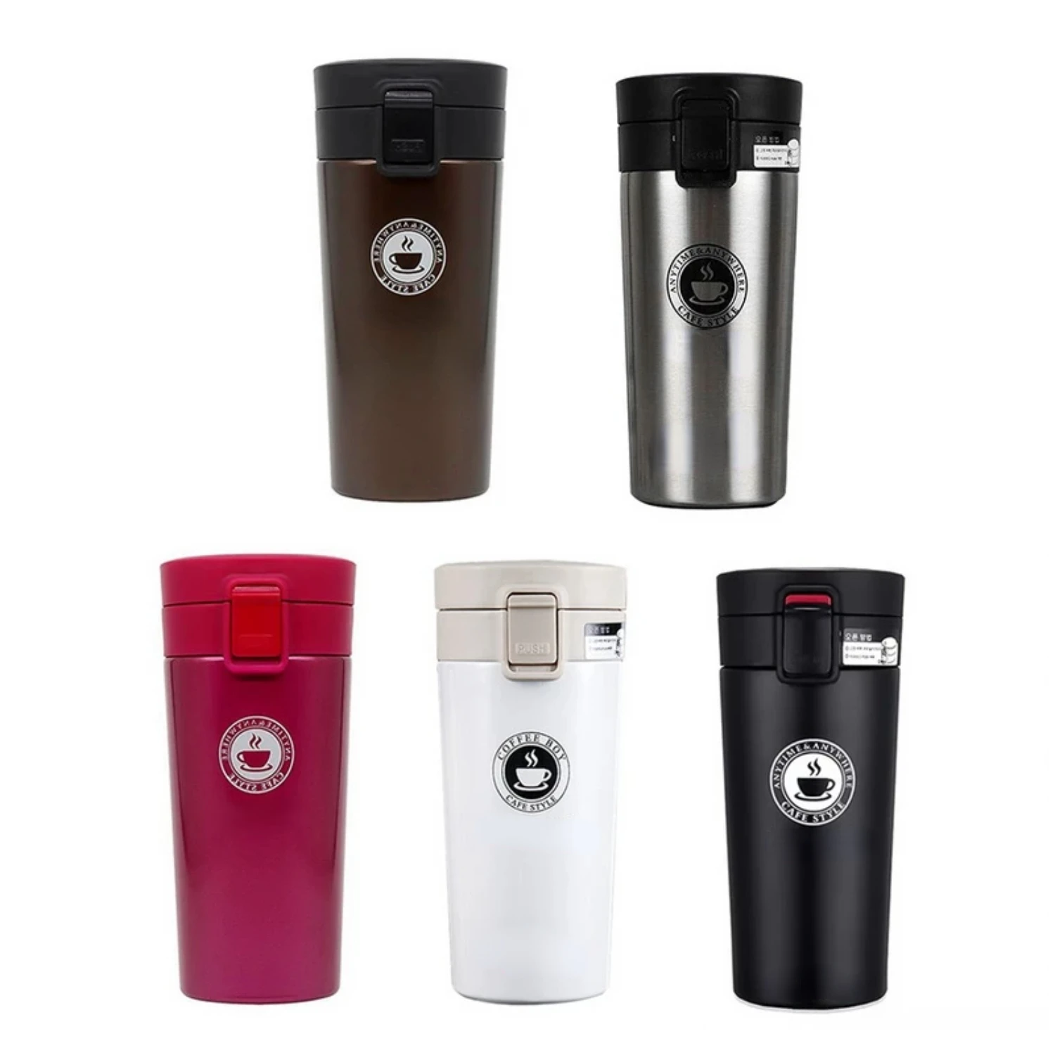 HOT Premium Travel Coffee Mug Stainless Steel Thermos Tumbler Cups Vacuum Flask thermo Water Bottle Tea Mug Thermocup