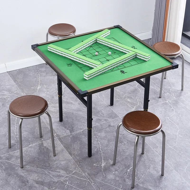Mahjong Household foldable table Lifting portable small apartment Hand rubbing sparrow Chess table Chess and cards