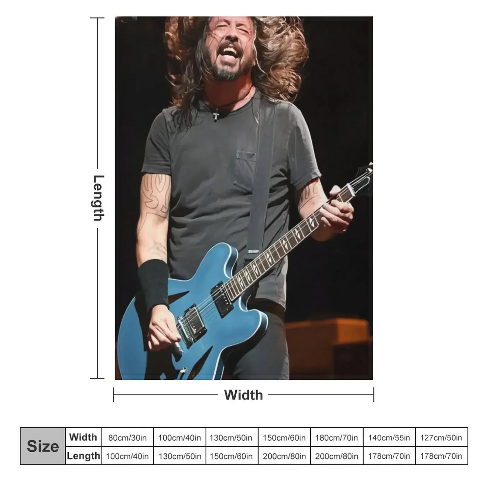 dave singing at fighter concert Throw Blanket couch cozy soft plush fuzzy picnic outdoor blanket