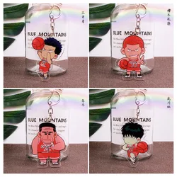 Anime SLAM DUNK Key Chain Akagi Takenori Kaede Rukawa Sakuragi Hanamichi Double-Sided Printing Acrylic Pendant Key Ring