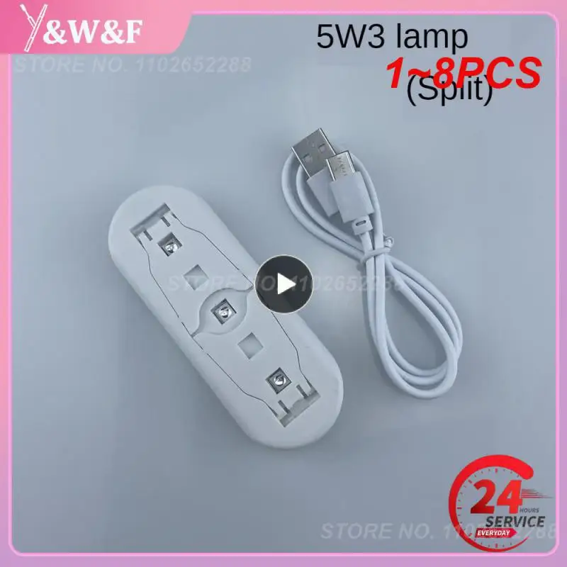 1 ~ 8 SZTUK Mini suszarka do paznokci Micro UV Lampa LED Przenośna maszyna do utwardzania żelu USB Składany lakier do paznokci Szybkie oświetlenie 2