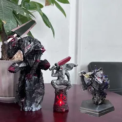 Berserk Armor Bust Guts Figure Statue Night Light Resin Crafts Black Swordsman Beastization Warrior Griffith Action Figure Model