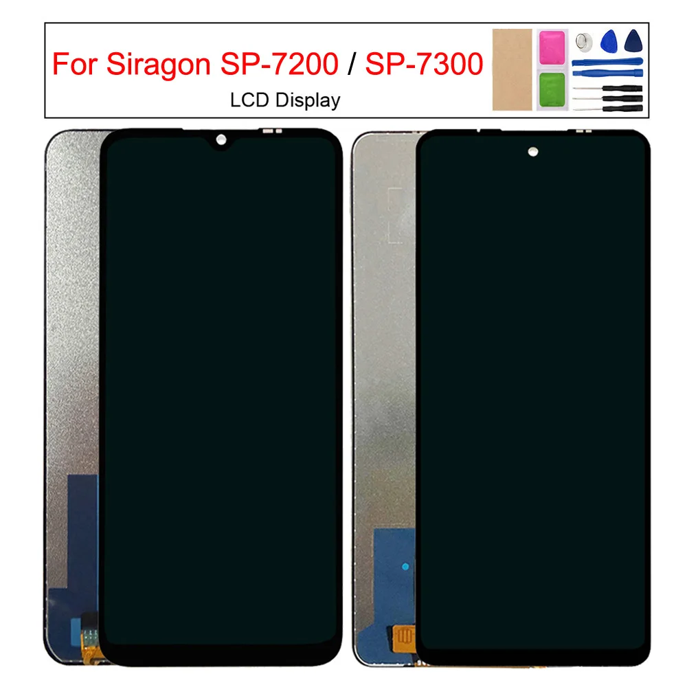 Conjunto de digitalizador de pantalla táctil, pantalla LCD para Siragon SP-7200 SP-7300, pieza de repuesto de pantalla LCD
