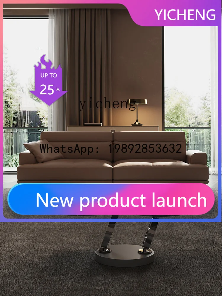 LYY first-layer cowhide leather sofa three-person leather full leather sofa minimalist sofa