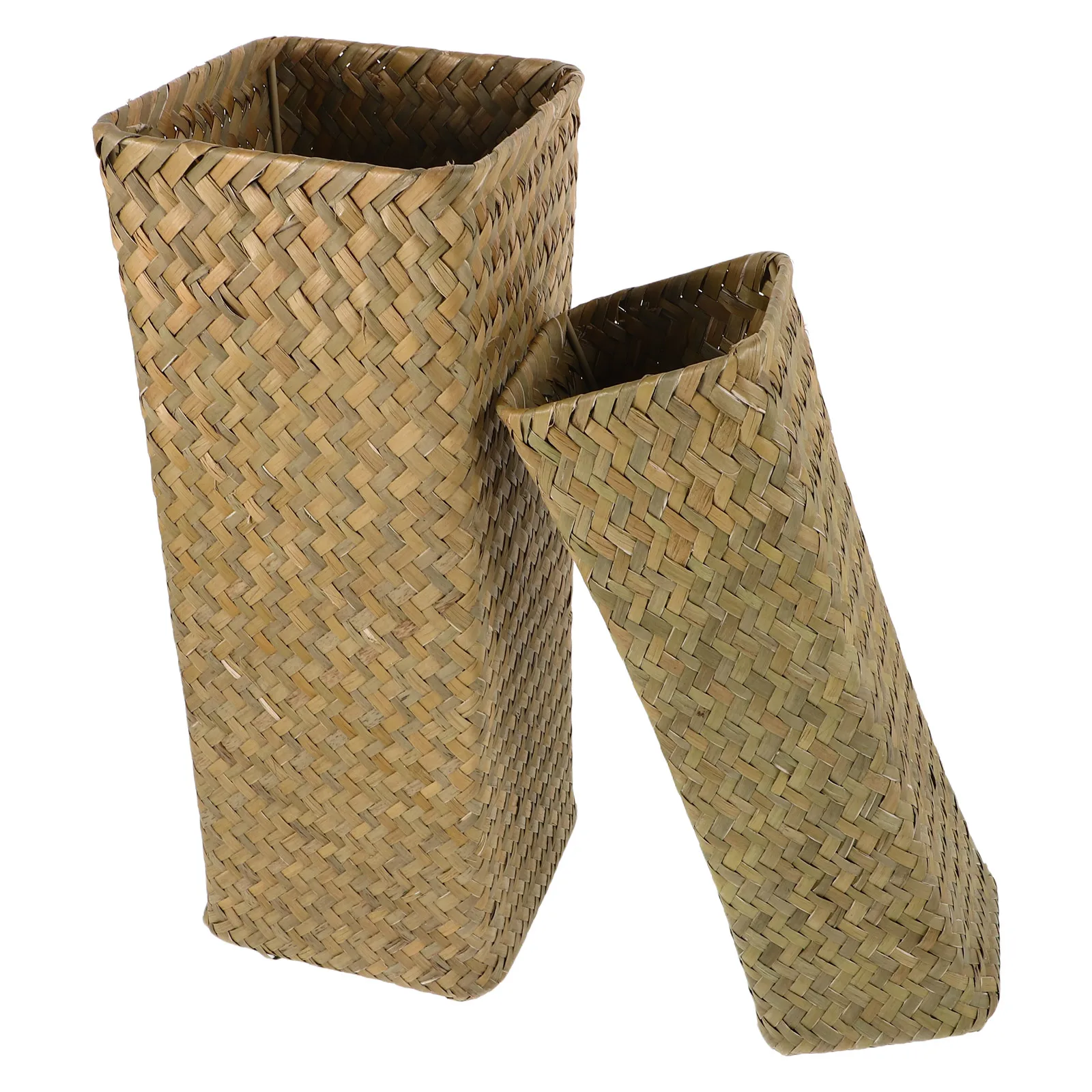 

2 Pcs Vintage Vase Entryway Umbrella Stand Japanese Style Flower Centerpiece Country Bud Rustic Floor Decorative Wicker Basket