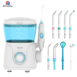 Irrigador Oral Elétrico com Grande Água Flosser, Dentes Limpadores para Uso Doméstico e Exterior, Dental Pik Floss, Removedor de Placa