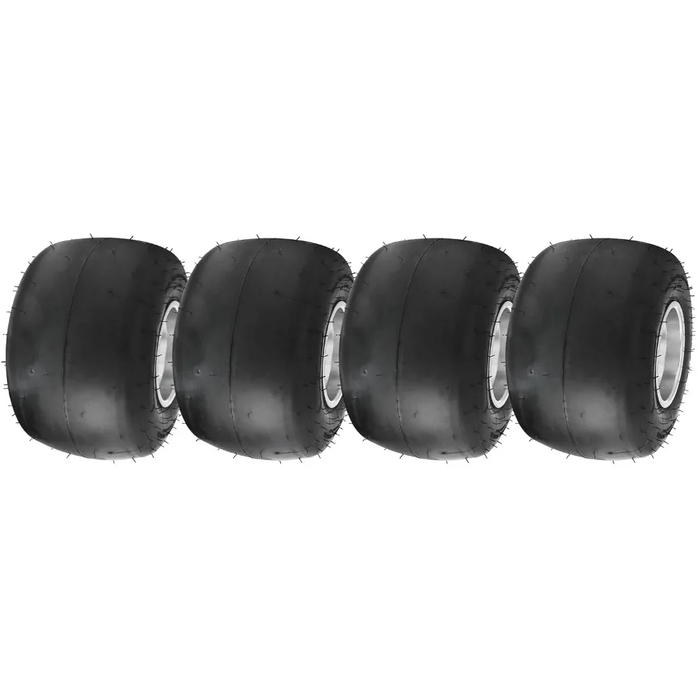 off-road Go Kart Tire and Rim 11x7.10-5 Go Cart Rear Wheel Racer Tire Fit Bolt Pattern 48mm w/ 3 Holes for Go Kart