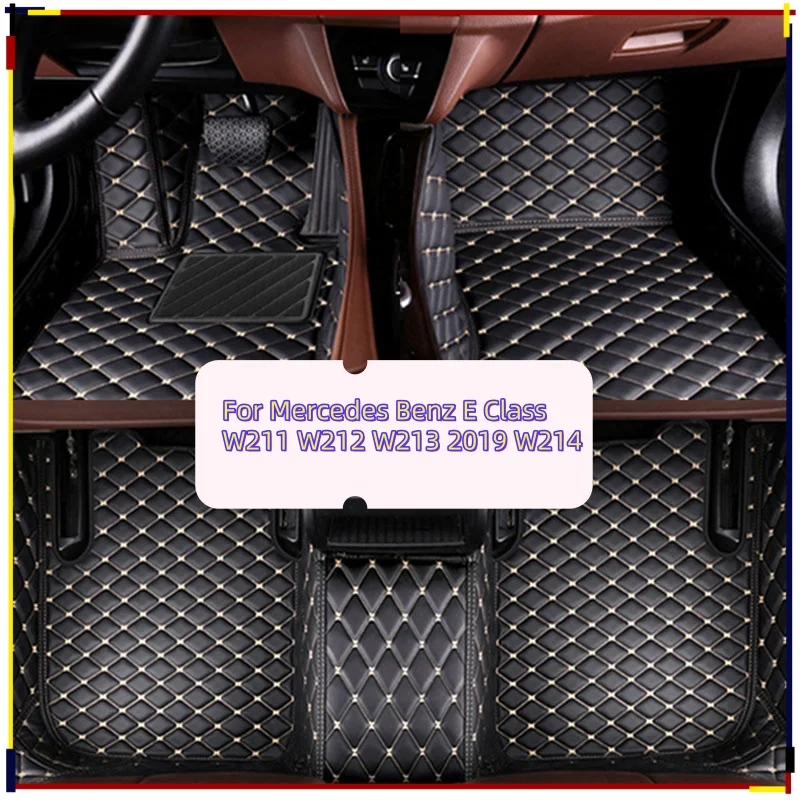 Custom Car Floor Mats For Mercedes Benz E Class W211 W212 W213 2019 W214 Leather Full Coverage Floor Mats Luxury Floor Liners
