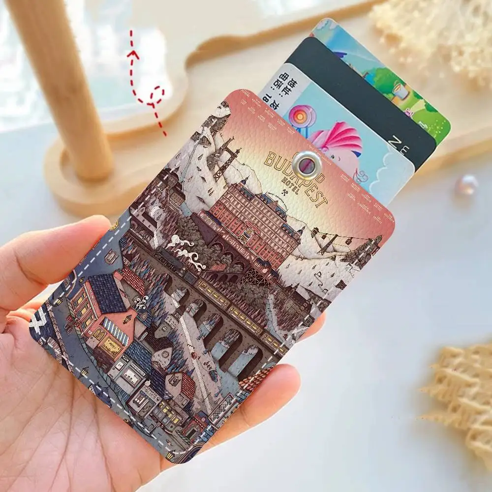 The Grand Budapest Hotel Keychain With Access Card Holder, Bus Pass & Meal Card ID Bank Card Protective Case For Security