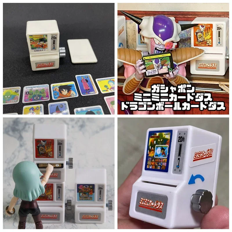 BANDAI Gashapon Cute Dragon Ball Carddass Figurine Mini Twist Card Machine Kawaii Goku Anime Figure Miniature Model Capsule Toys