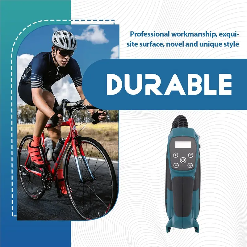 Aug. Portable Air Pump For 18V Battery Cordless Inflator Tool For Car Tyre Inflator Electric Motorcycle Pump