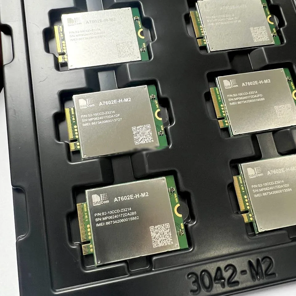 A7602E-H-M.2 SIMCOM 2G+3G+4G LTE Cat 4 module supports LTE-TDD/LTE-FDD/HSPA+/GSM/GPRS/EDGE wireless communication