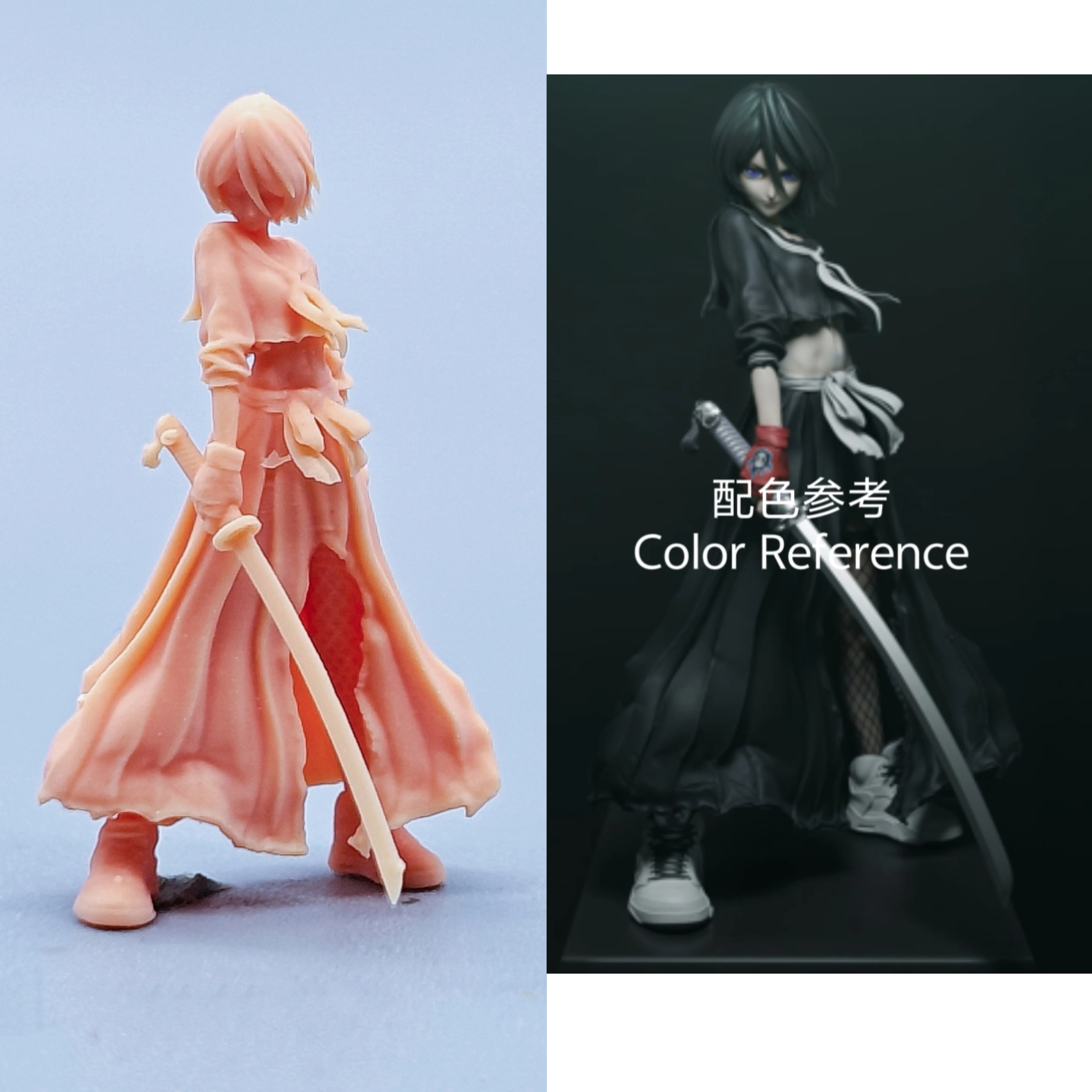 

1/64 Figurines Scale Model Resin Death Kuchiki Rukia Uncolored Miniatures Diorama Hand-painted C408