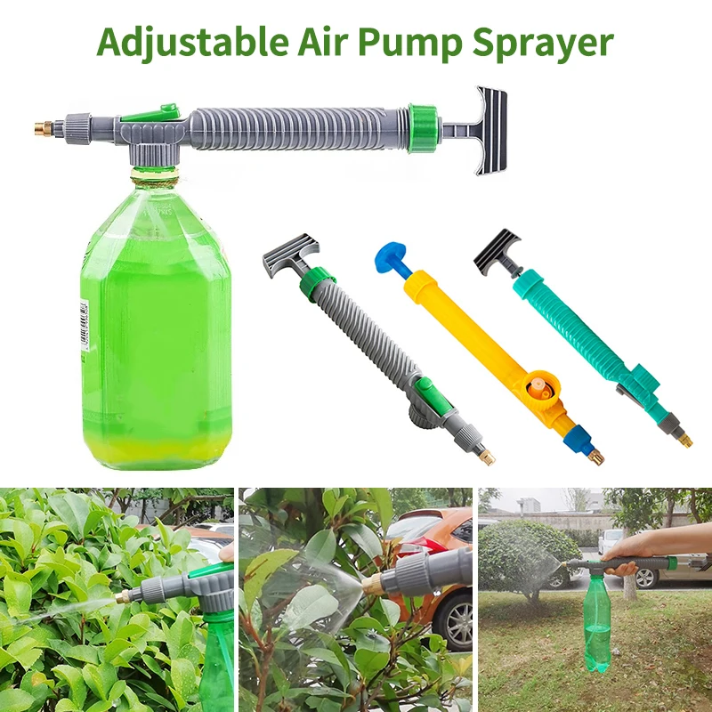 Air Pump Manual Sprayer High Pressure Adjustable Drink Beverage Bottle Spray Head Nozzle Home Garden Watering Tool Sprayer Tools