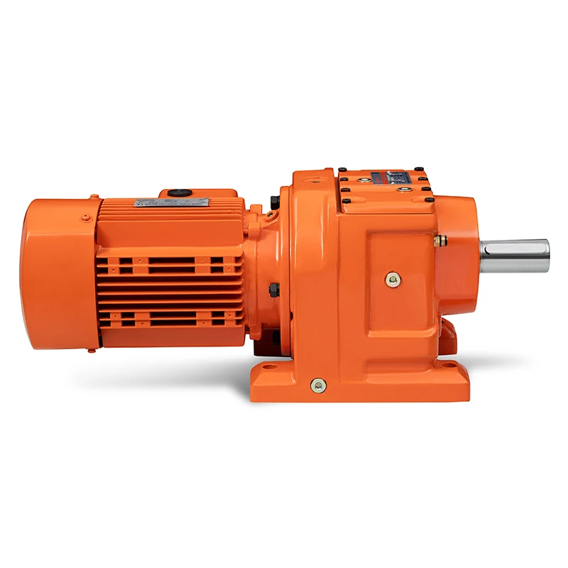 R Series Hard Tooth Helical Bevel Gearbox Inline Double Shafts Worm Gearing Arrangement Speed Reducer Motor for Farm Machinery