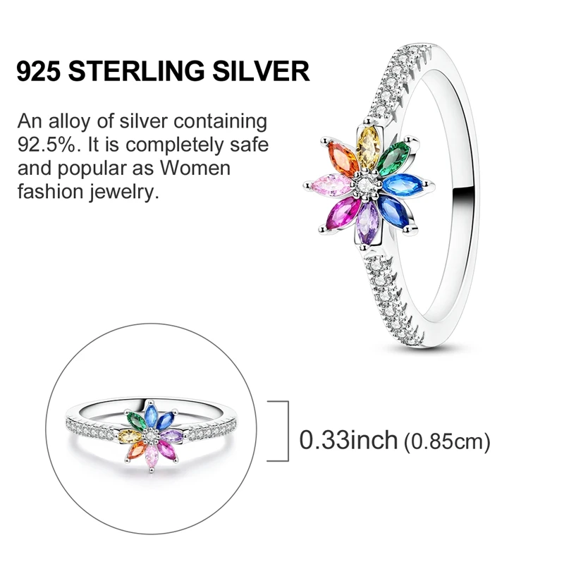 Ringe aus 925er-Sterlingsilber, funkelnde Sternennacht, Herz, Glühwürmchen, Vintage-Ringe für Frauen, Hochzeit, Verlobung, Geburtstag, Schmuck, Geschenk – Detail 12
