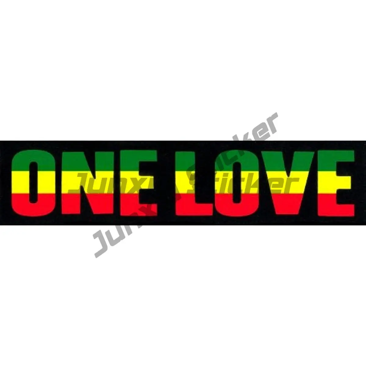 Music Pulse One Love Reggae Decal Sound Wave, Rastafarian Rasta Vinyl Waterproof Stickers Car Laptop Wall Window Bumper Sticker