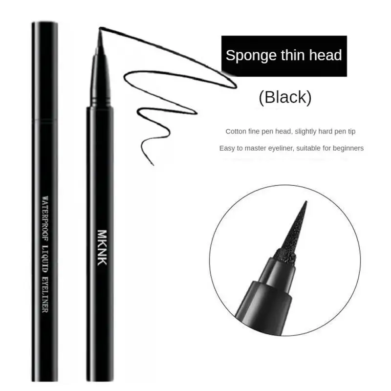 Eyeliner fin anti-décoloration, imperméable et résistant à la transpiration, imperméable et anti-transpiration, lisse et recharge d'éponge à séchage rapide, 1 à 5 pièces