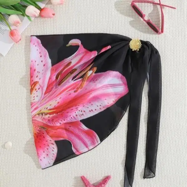 Ropa de protección solar para la playa para mujer, conjunto de falda de Color puro, ropa interior transfronteriza, fibra Coolmax, Tead brillante