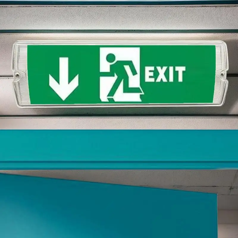 Illuminated Exit Signs Urgent Evacuation Light LED Safety Exit Sign Evacuation Indicator Light Fire Exit Sign Lights Super