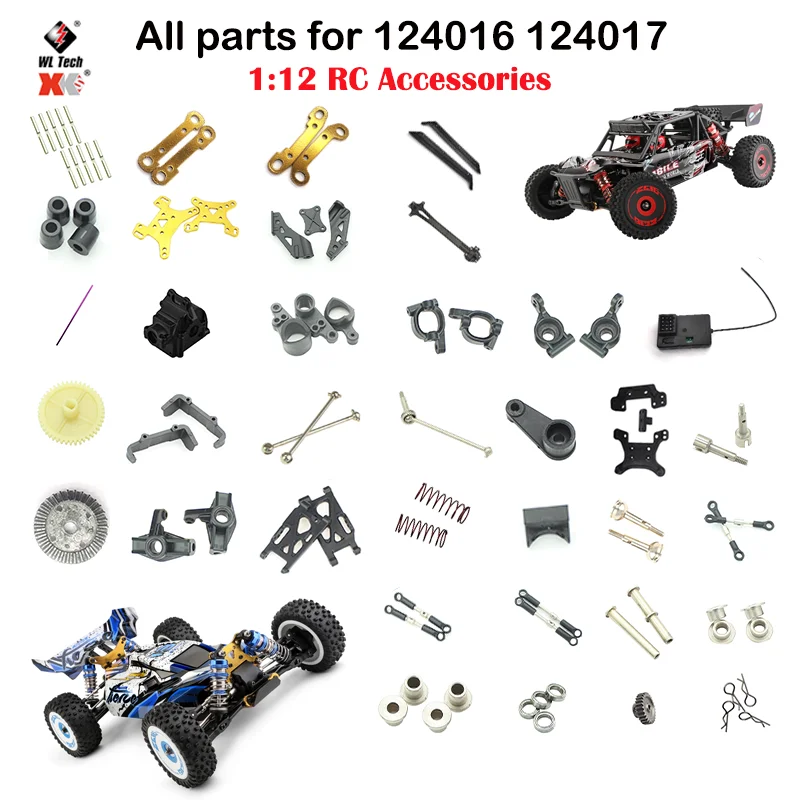 

Wltoys 124017 124016 1/12 RC Car Accessories Swing Arm Differential Axis Dog Bone Cup Wave Box Receiver Original Spare Parts