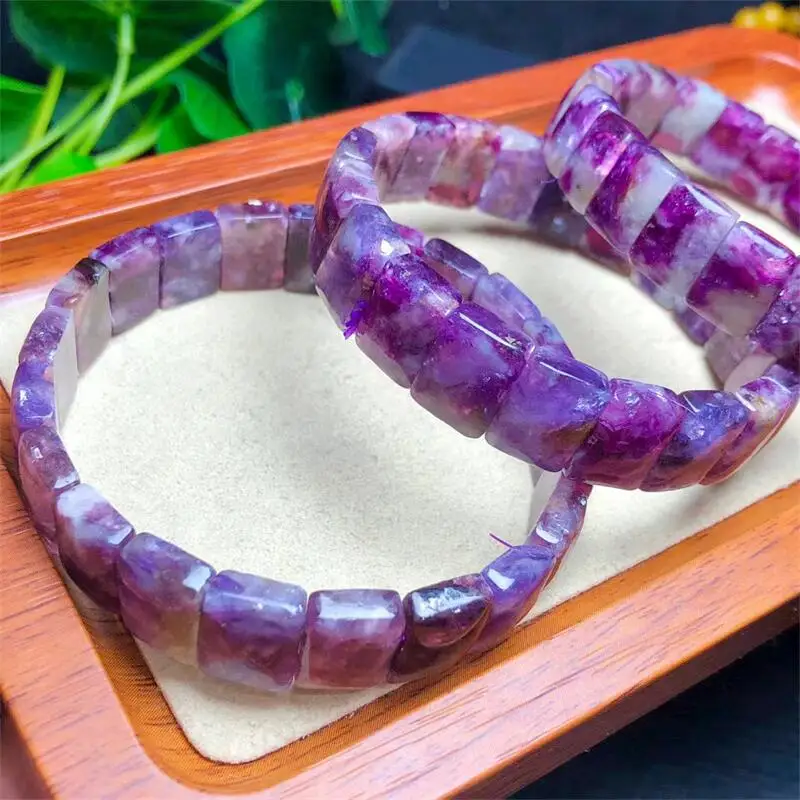 

Natural Purple Mica Bangle Bracelet Fashion Women Healing Jewelry Gemstone Reiki Energy Stone Holiday Gift 1PCS