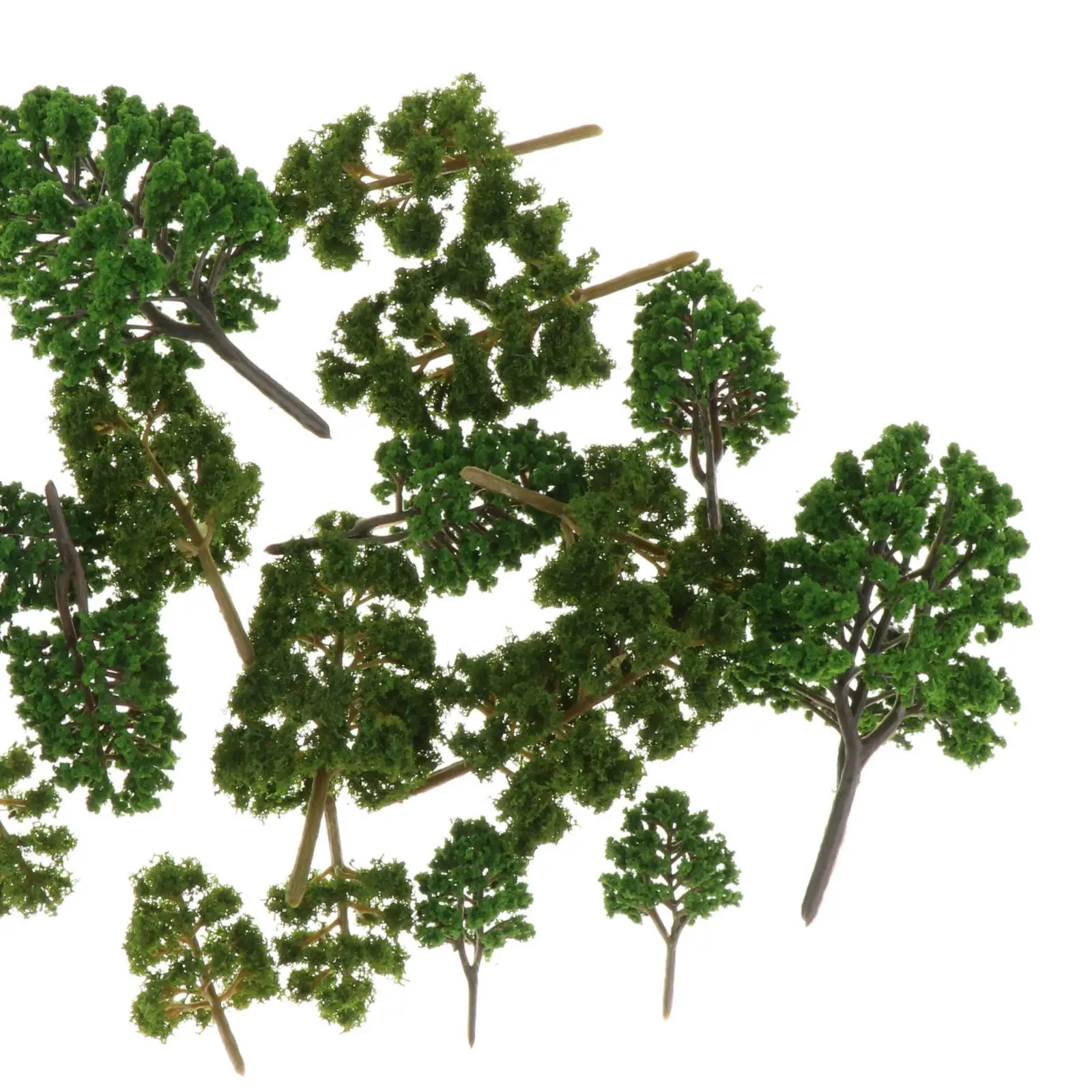 18pcs/Pack Railway Trees Scenery Model Tree Miniature Garden Landscape