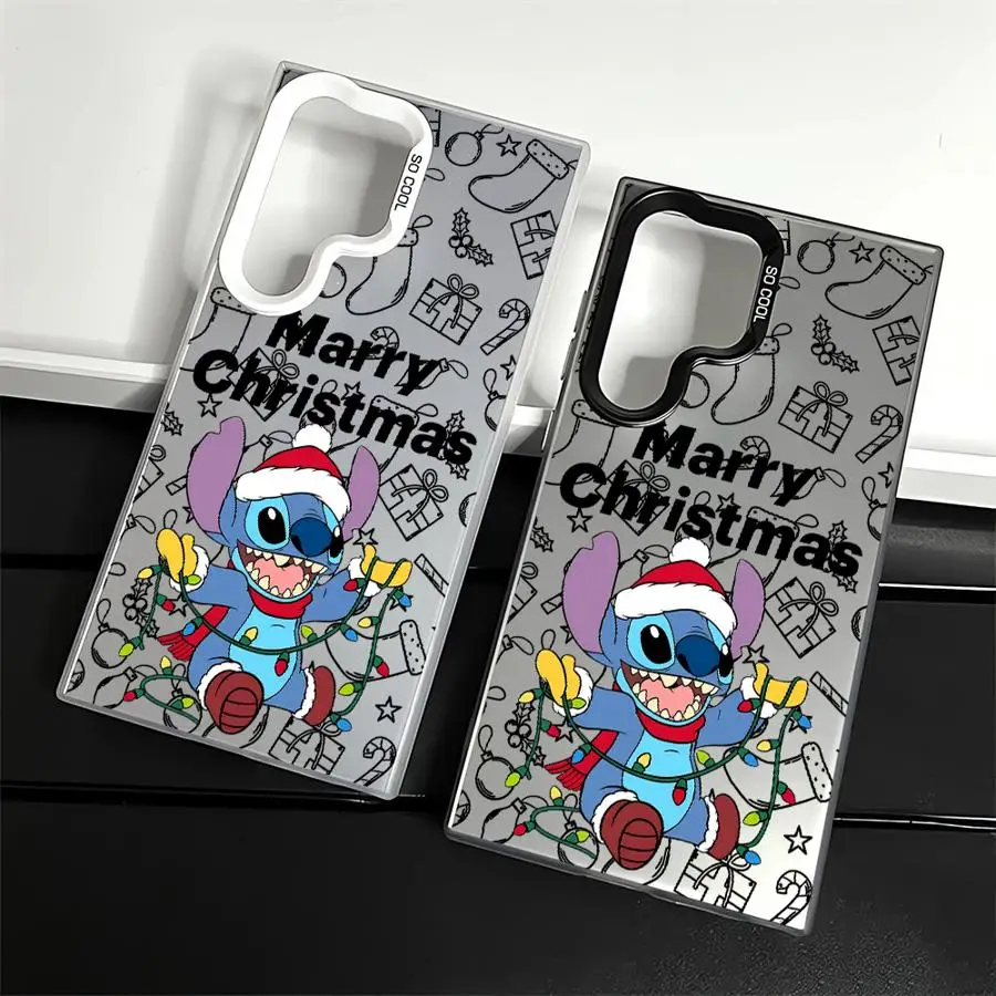 Soft Cover Case for Samsung Galaxy S24 FE S21 Note 20 Ultra S20 S25Plus S24Ultra S25 S23 S22 Stitch Christmas Cute