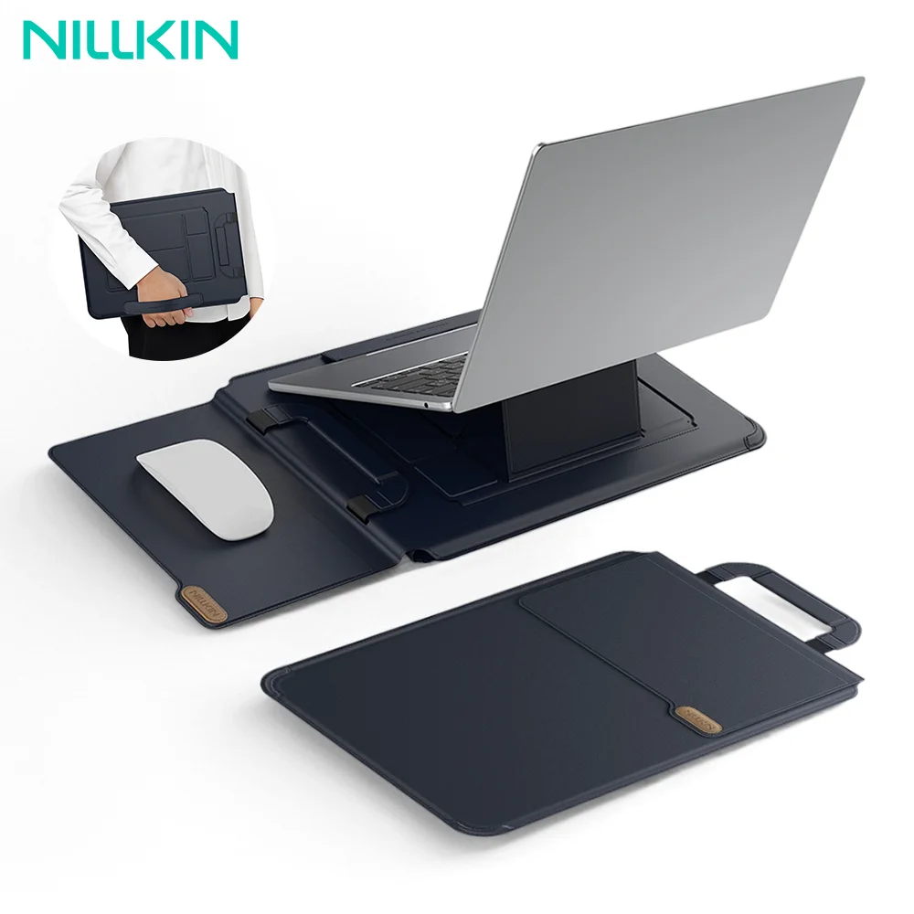 

NILLKIN сумка для ноутбука, сумка для Macbook Air Pro 13 15 16 дюймов, регулируемая подставка, переносной кожаный чехол для ноутбука Huawei MateBook