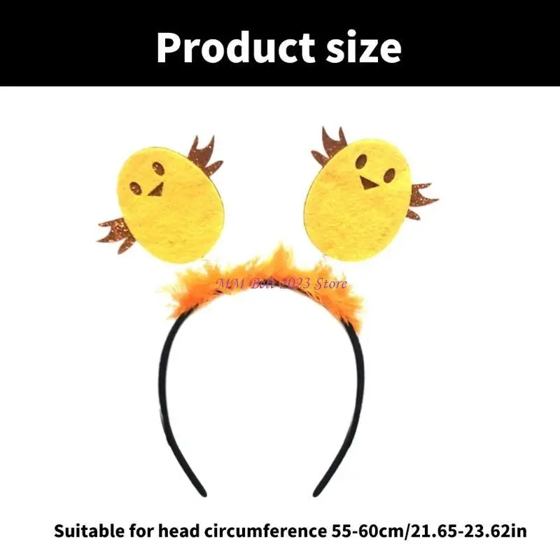 49me mode fuzzy chick hoofdband voor paasfestiviteiten gelegenheid dames feestelijk haarband plezier cosplay haar ornament