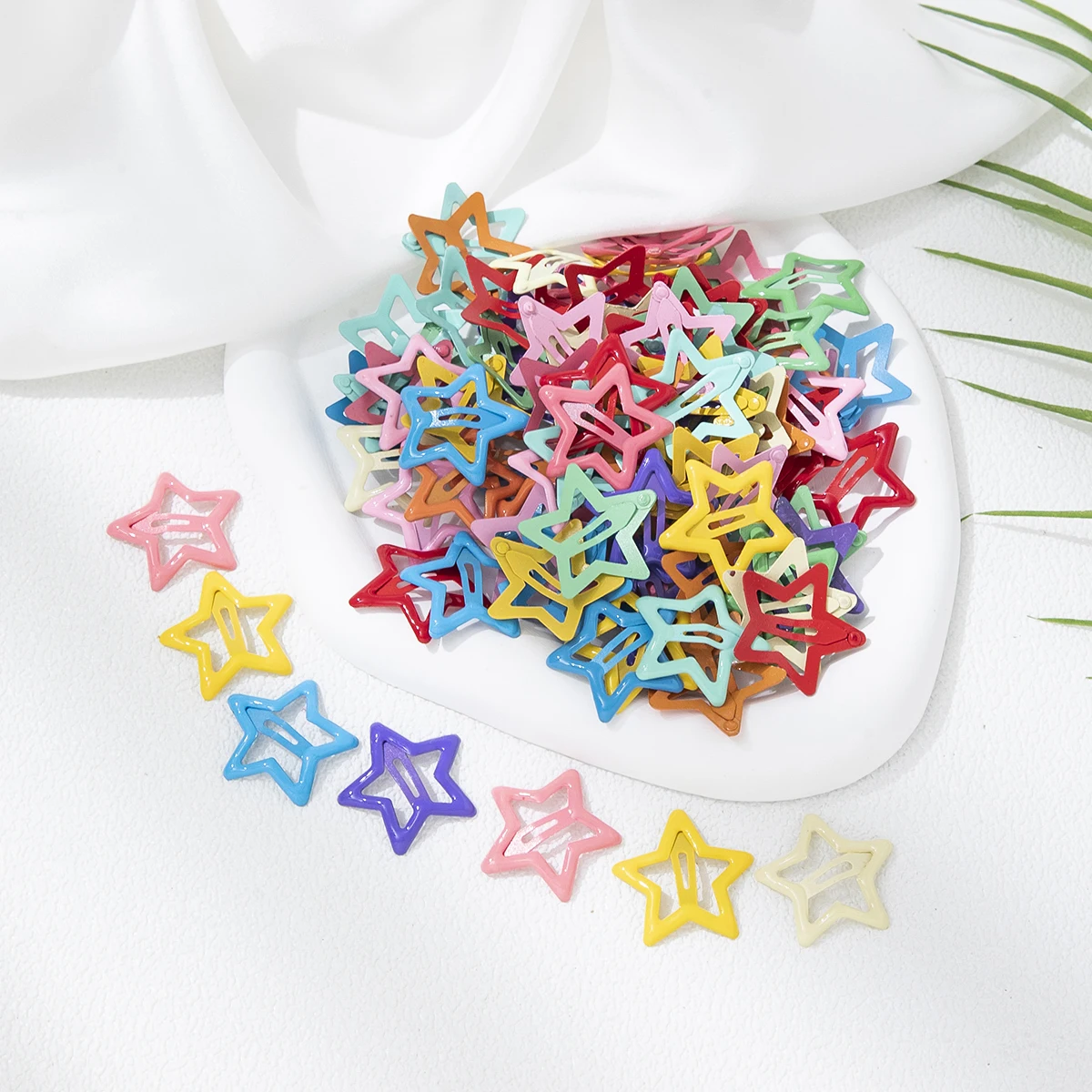 10/20/30pcsCute Star Y2K Hairpin Female Side Clip Bangs bb Clip Hairpin Children Colourful Card Side Clip Headwear