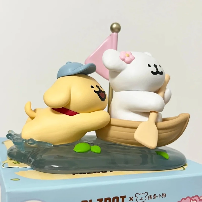 Plzdot Maltese Line Puppy Happy Outing Series Plush Blind Box Caixa Caja Boneka Lucu Hadiah untuk Anak Perempuan dan Laki-laki Kotak Misteri Tas Dekorasi