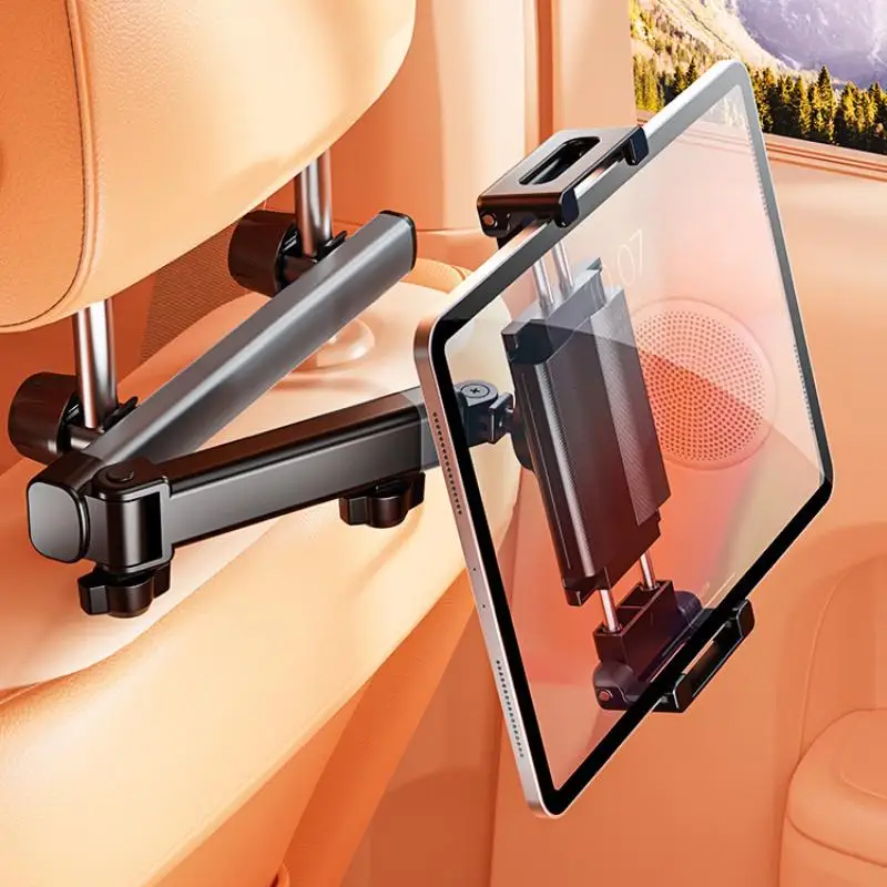 

3-in-1 Versatile Car Headrest Tablet Holder–Ultra-Stretchable Backseat Phone Mount, Perfect for iPad Air/Mini & Samsung Tab 4