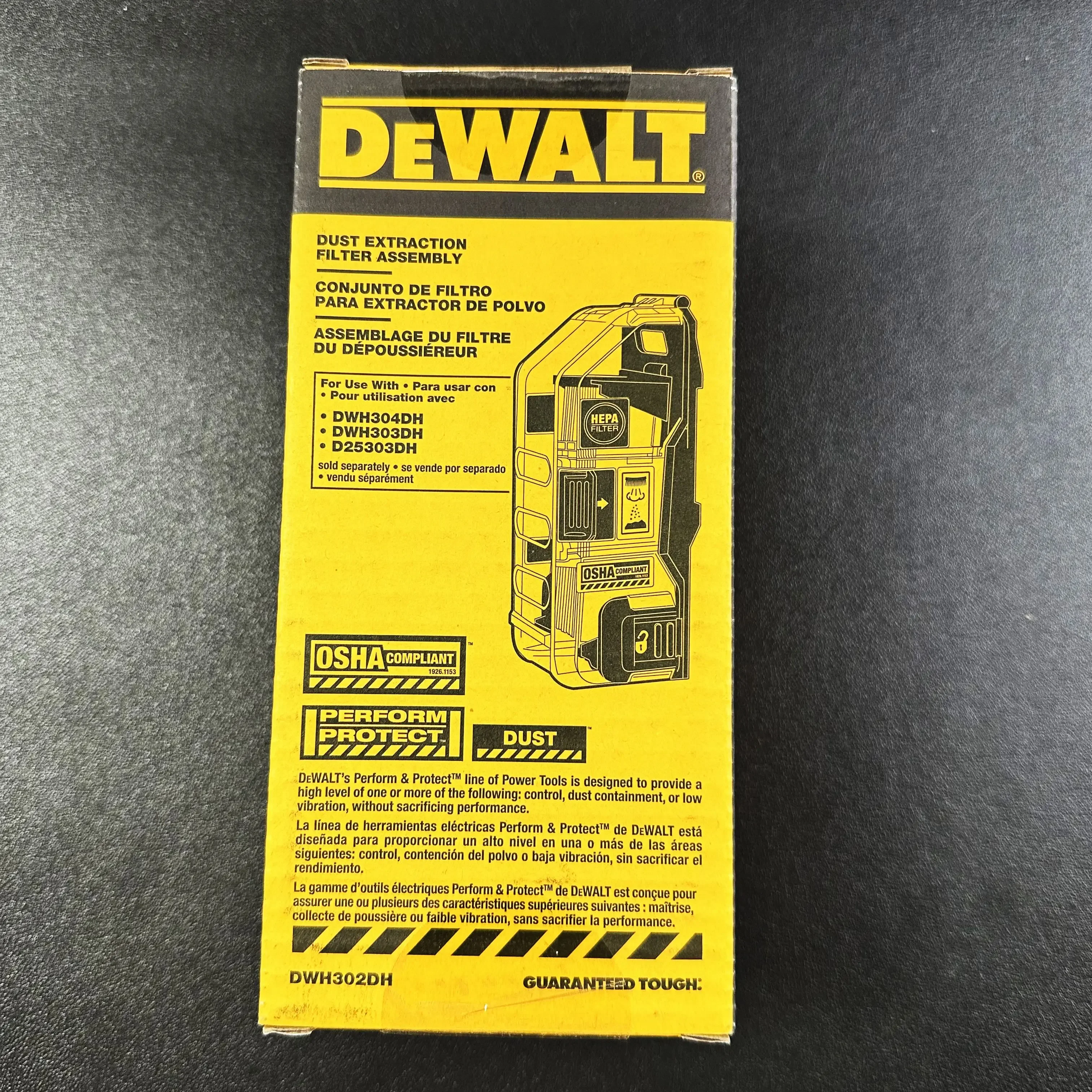 DEWALT DWH302DH Heavy-Duty Dust Box Assembly Power Tool Accessories